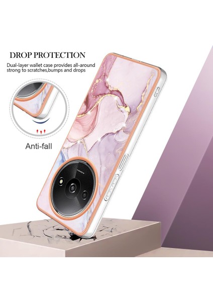 Xiaomi Redmi A3 Mermer Desen Yumuşak Tampon Koruma Için Kılıf Ince Tpu (Yurt Dışından) modelleri