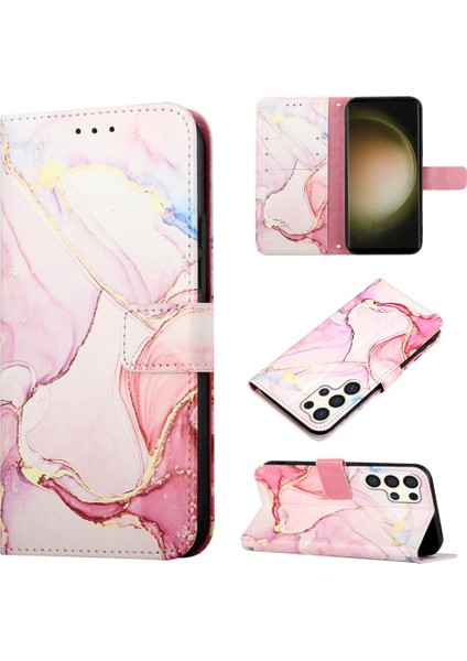 Samsung Galaxy S24 Ultra 5g Pu Deri Cüzdan Mermer Desen (Yurt Dışından)