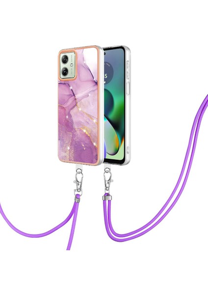 Motorola Moto G54 Tampon Anti-Scratch Yumuşak Crossbody Kordon Için Kılıf (Yurt Dışından)