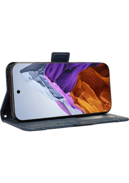 Google Piksel 9 Pro Manyetik Kapatma Deri Cüzdan Kapak Kartı Için Kılıf (Yurt Dışından)