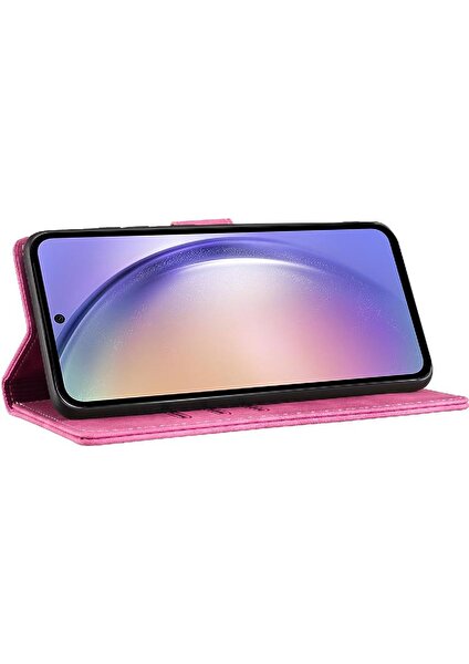 Mays Shop Samsung Galaxy Için Kılıf A52S 5g Flip Folio Kart Cep Tutucu Kapak Kedi (Yurt Dışından)