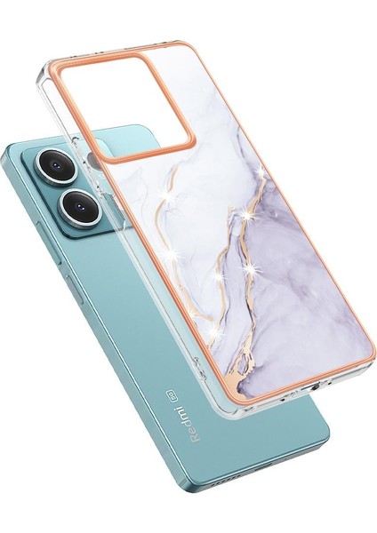 Xiaomi Redmi Için Not 13 5g Ince Tpu Yumuşak Tampon Mermer Desen (Yurt Dışından) modelleri