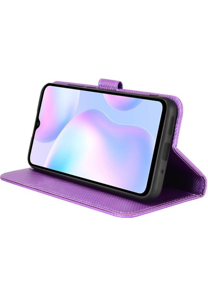 Xiaomi Redmi 9A Için Kılıf Kapak Manyetik Cüzdan Kickstand Kart Tutucu (Yurt Dışından)