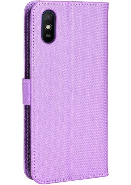 Xiaomi Redmi 9A Için Kılıf Kapak Manyetik Cüzdan Kickstand Kart Tutucu (Yurt Dışından)
