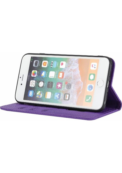 IPhone 8 Için Kılıf Artı Pu Deri Kapak Çevirin Folio Kitap El Cüzdan Kredi (Yurt Dışından)