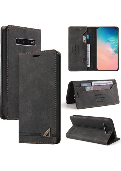 Samsung Galaxy S10 Artı Iki Kart Yuvaları Kickstand Premium Deri (Yurt Dışından)