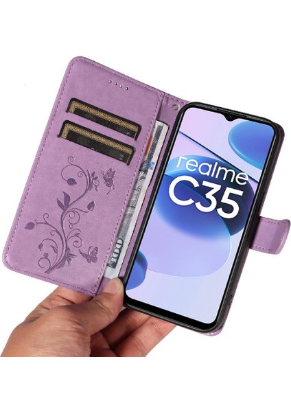 Realme C35 4g Kabartmalı Kelebek El Kayışı ile Yüksek Kalite (Yurt Dışından) indirimleri