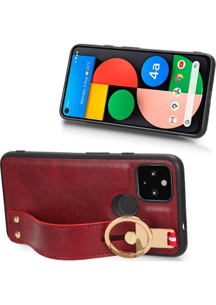 Google Pixel 5 Bilek Kayışı Uyumluluk Rahatlığı Premium Pu Için Kılıf (Yurt Dışından)