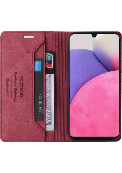 Samsung Galaxy A33 5g Kickstand Premium Deri Iki Kart Yuvaları Için Kılıf (Yurt Dışından) indirimleri