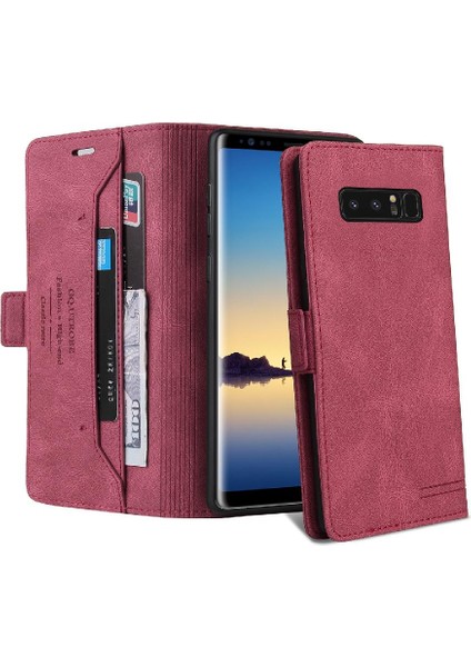 Samsung Galaxy Note8 Iki Kart Yuvaları Premium Deri Kickstand Için Kılıf (Yurt Dışından)