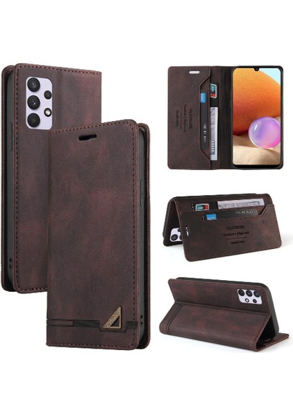 Samsung Galaxy A32 4g Premium Deri Premium Deri Kickstand Için Kılıf (Yurt Dışından) modelleri