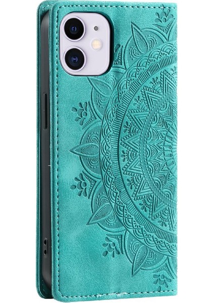 IPhone 12 Için Kılıf Mini Tam Koruma Pu Deri Kart Ekleme Flip (Yurt Dışından)