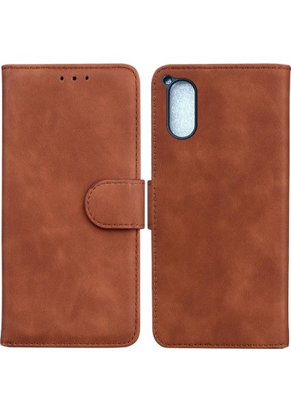 Sony Xperia 5 V Için Flip Case Kart Yuvası Premium Pu Deri Manyetik Standı (Yurt Dışından)