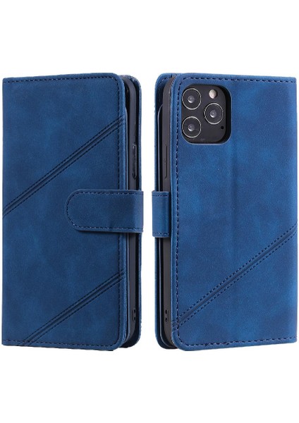 IPhone 12 Için Kılıf Pro Manyetik Pu Deri Cüzdan Çevir Folio Bileklik (Yurt Dışından)