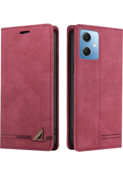 Xiaomi Poco X5 Premium Deri Premium Deri Kılıf Kickstand Iki (Yurt Dışından)