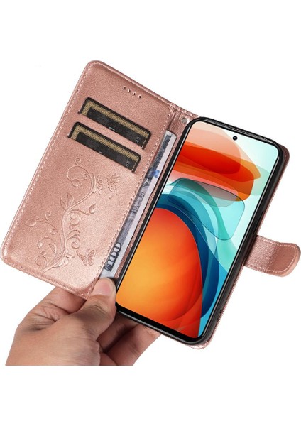 Xiaomi Poco X3 Gt Kabartmalı Kelebek ve El ile Kart Yuvası (Yurt Dışından)