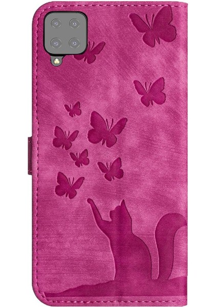 Samsung Galaxy Case 5g Için Kılıf Cüzdan Kılıf Flip Folio Kabartmalı Kelebek (Yurt Dışından)