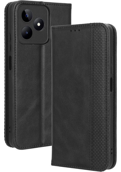 Realme C51 4g Manyetik Kapatma Cüzdan Pu Deri Kılıf (Yurt Dışından)