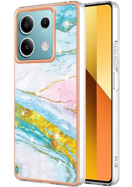 Xiaomi Redmi Için Not 13 5g Ince Tpu Yumuşak Tampon Mermer Desen (Yurt Dışından)