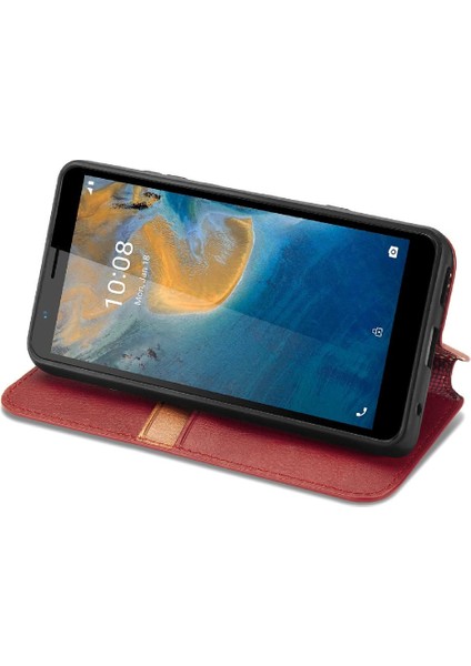 Zte Blade Flip Flip Kapak Zarif Iş Deri Kılıf Cüzdan (Yurt Dışından) modelleri