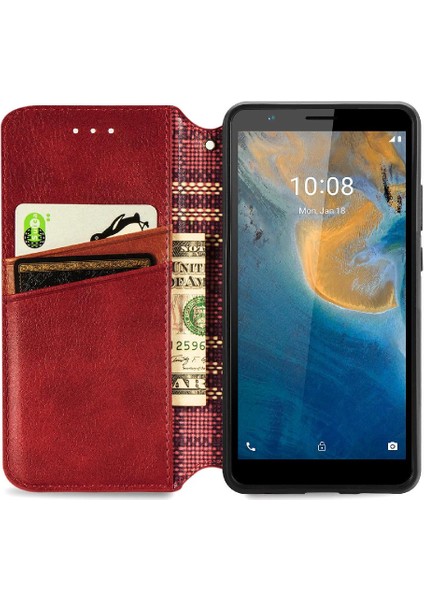 Zte Blade Flip Flip Kapak Zarif Iş Deri Kılıf Cüzdan (Yurt Dışından) fırsatları