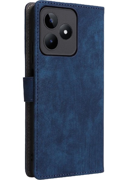 Realme C51 4g Kart Yuvaları Için Kılıf Kapak Manyetik Kapatma Flip Folio Cüzdan (Yurt Dışından)