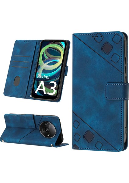 Xiaomi Redmi A3 Için Kılıf Cüzdan Kapak Çevirin Kart Tutucu Manyetik Deri (Yurt Dışından)