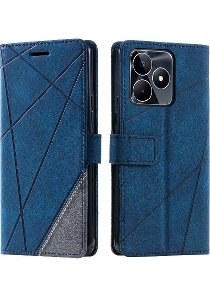 Realme C53 Darbeye Dayanıklı Manyetik Pu Deri Cüzdan Flip Folio Kart Için Kılıf (Yurt Dışından) fırsatları