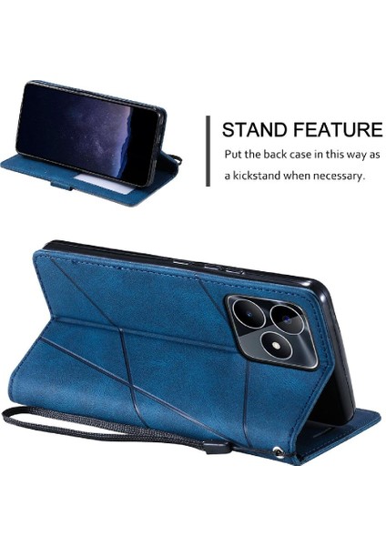 Realme C53 Darbeye Dayanıklı Manyetik Pu Deri Cüzdan Flip Folio Kart Için Kılıf (Yurt Dışından) indirimleri