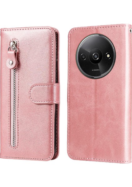 Xiaomi Redmi A3 Kart Yuvası Sahipleri Için Kılıf Deri Koruyucu Kapak Fermuar (Yurt Dışından)