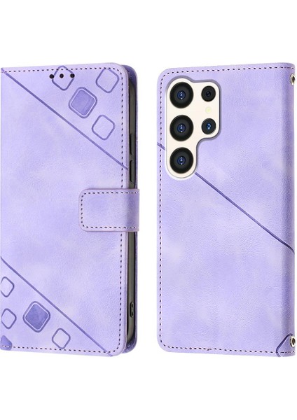 Samsung Galaxy S24 Ultra 5g Için Kılıf Kart Tutucu Cüzdan Kapak Çevirin Deri (Yurt Dışından)