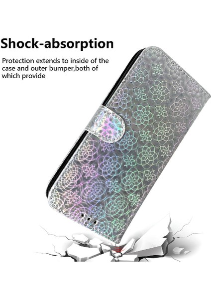 Tecno Spark 20 Pro Artı 4g Glitter Renkli Kart Yuvası Cüzdan Pu Için Kılıf (Yurt Dışından)