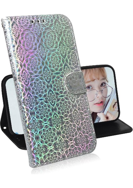 Tecno Spark 20 Pro Artı 4g Glitter Renkli Kart Yuvası Cüzdan Pu Için Kılıf (Yurt Dışından)