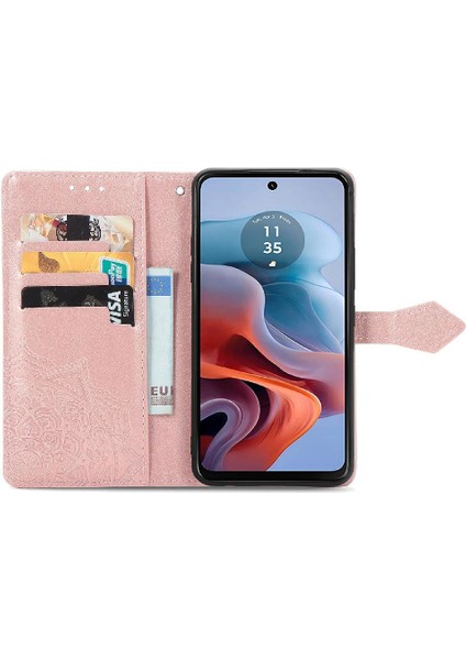 Motorola Moto G34 Zarif Desen Darbeye Dayanıklı Basit Iş Için Kılıf (Yurt Dışından)