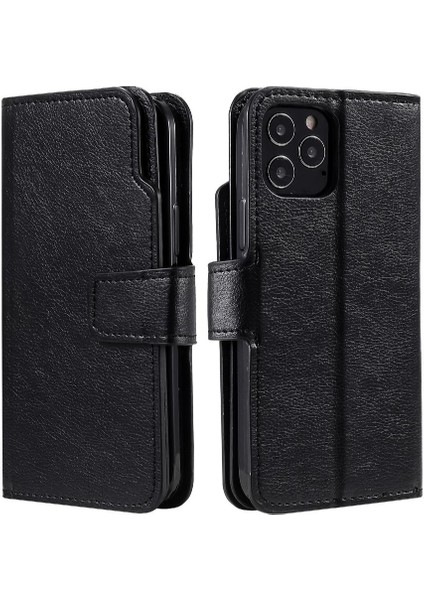 IPhone 12 Için Kılıf Pro Max Kickstand Cüzdan 9 Kart Yuvaları Manyetik Pu (Yurt Dışından)