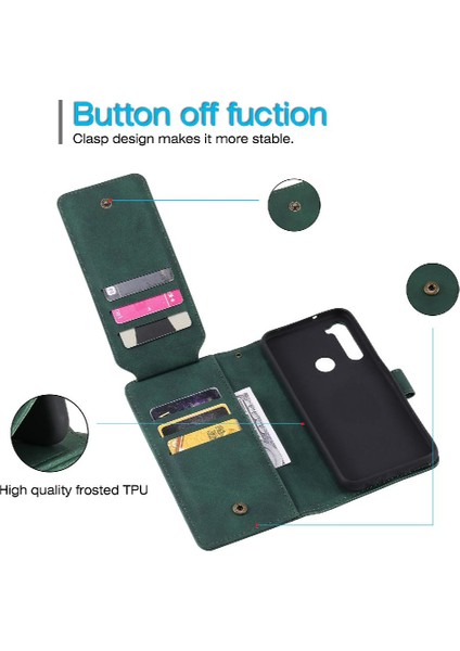 Xiaomi Redmi Not 8 Kart Tutucu Için Kickstand Cüzdan Çevir Folio Pu (Yurt Dışından)