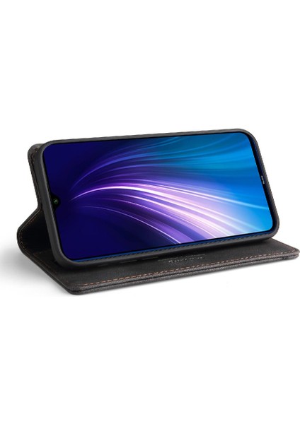 Xıaomı Redmi Not 8 Için Kılıf Kickstand Premium Deri Iki Kart Yuvaları (Yurt Dışından)