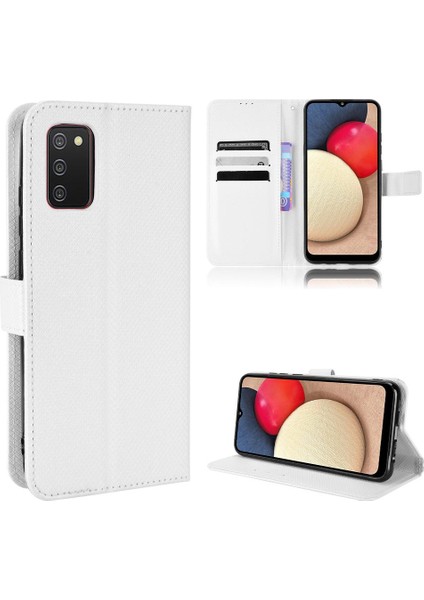 Samsung Galaxy A02S Manyetik Cüzdan Kapak Kickstand Kart Tutucu (Yurt Dışından)