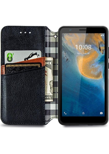 Zte Blade Flip Flip Kapak Zarif Iş Deri Kılıf Cüzdan (Yurt Dışından) fırsatları