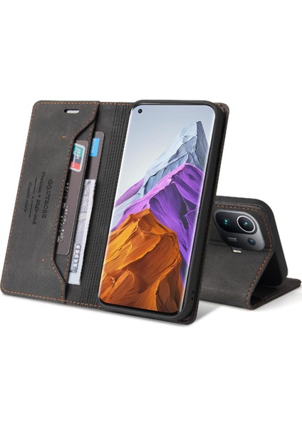 Xiaomi 11 Pro 5g Kickstand Iki Kart Yuvaları Premium Deri (Yurt Dışından)