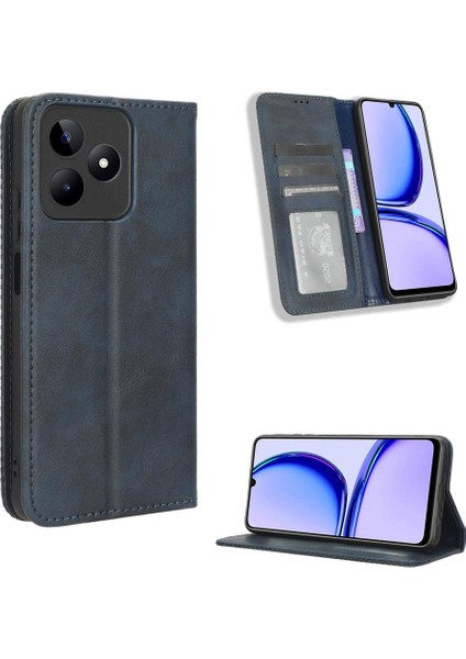 Realme C51 4g Manyetik Kapatma Cüzdan Pu Deri Kılıf (Yurt Dışından)