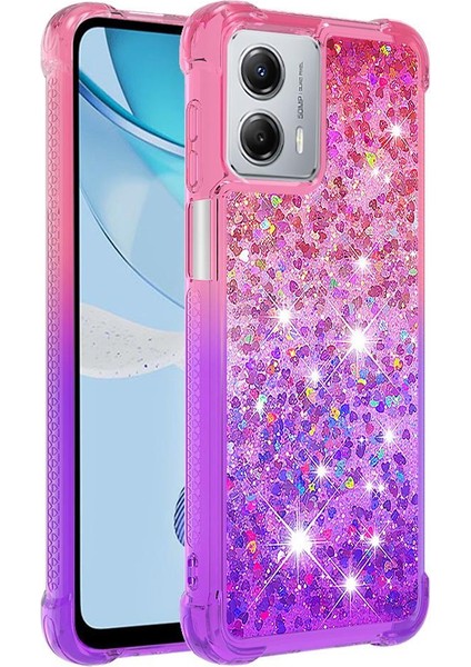Motorola Moto G 5g Için Kılıf 2023 Sıvı Glitter Komik Bling Parlak Kristal (Yurt Dışından)