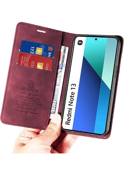Xiaomi Redmi Için Not 13 4g Pu Deri Manyetik Folio Cüzdan (Yurt Dışından) fırsatları
