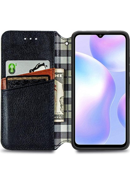 Mays Shop Xıaomı Redmi 9A Deri Kılıf Zarif Iş Cüzdan Fonksiyonu (Yurt Dışından)