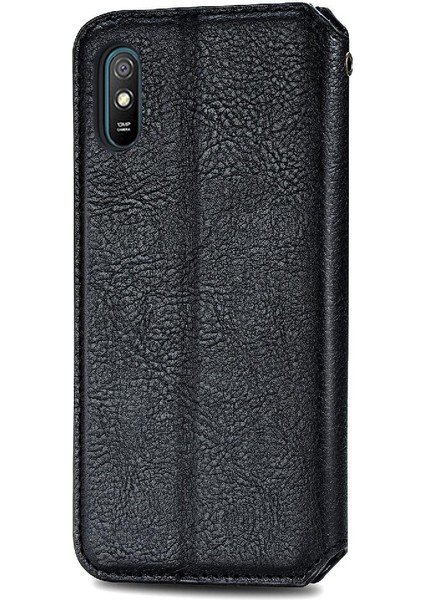 Mays Shop Xıaomı Redmi 9A Deri Kılıf Zarif Iş Cüzdan Fonksiyonu (Yurt Dışından)