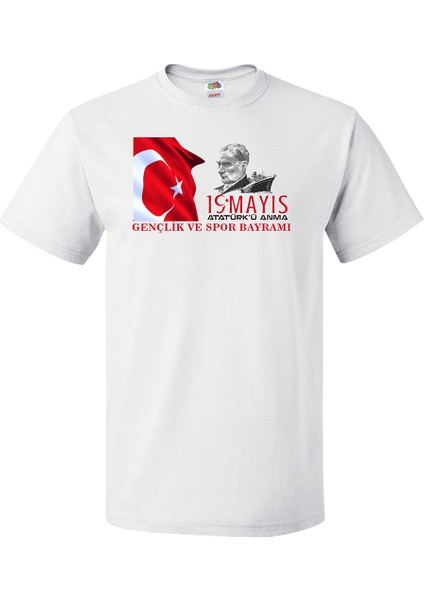 19 Mayıs Atatürk'ü Anma Gençlik ve Spor Bayramı Özel Baskılı Tshirt