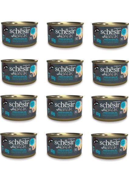 After Dark Pate Tavuk ve Bıldırcın Yumurtalı Kedi Konserve 80 gr 12 Adet