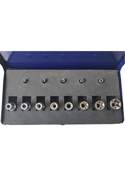 13 Parça 1/4 ve 1/2 E Lokma Takımı (Dişi Torx)