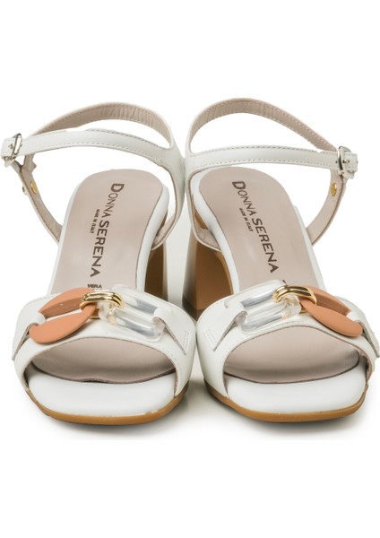 Kadın Sandalet 5P5114DP Donna Serena 5114 Softnıl Pelle Bianco fiyatları