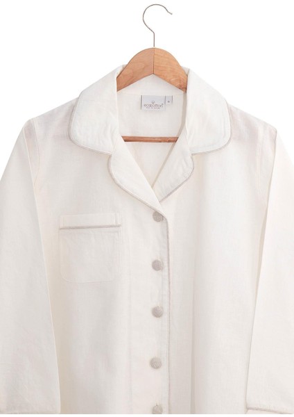 Reya Kadın Pijama Takımı Organik Pamuk Keten Krem fiyatları